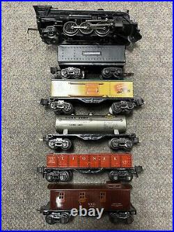 + Lionel O Prewar 1666 Locomotive & Tender 4 Car Freight Set 2680 2677 2679 1682