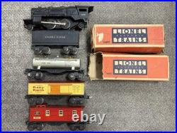 + Lionel O Prewar 258 Locomotive 1689T Tender with 3 Freight Cars 1679 1680 1682