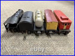 + Lionel O Prewar 258 Locomotive 1689T Tender with 3 Freight Cars 1679 1680 1682