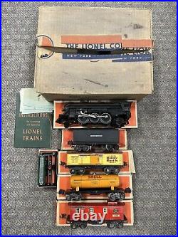 + Lionel O Prewar 7007WCX Freight Train Outift 1666 Steam Locomotive with Boxes