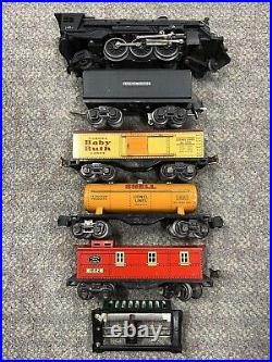 + Lionel O Prewar 7007WCX Freight Train Outift 1666 Steam Locomotive with Boxes