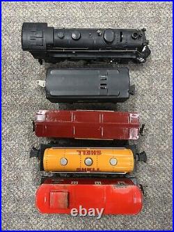 + Lionel O Prewar 7007WCX Freight Train Outift 1666 Steam Locomotive with Boxes