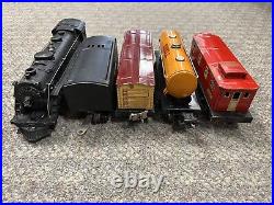 + Lionel O Prewar 7007WCX Freight Train Outift 1666 Steam Locomotive with Boxes