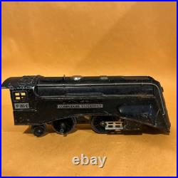 Lionel O vintage prewar 265E Commodore Vanderbilt Locomotive, Tender, + 4 Cars