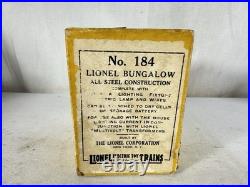 Lionel Original Prewar #184 Enameled Bungalow with SCARCE Original Box
