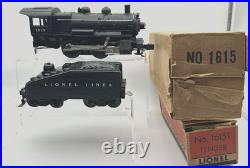 Lionel Post War 1615 Engine & Tender with both intact. Really Clean