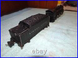 Lionel Postwar 224 2-6-2 Black Steam Locomotive with 2224W Prewar Tender 1938-42