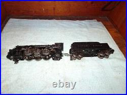 Lionel Postwar 224 2-6-2 Black Steam Locomotive with 2224W Prewar Tender 1938-42