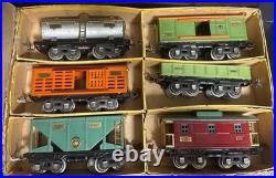 Lionel Pre War 808 Accessory Set 808 Lumbar Coal Oil Box Cattle Caboose Cars VTG
