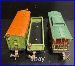 Lionel Pre War 808 Accessory Set 808 Lumbar Coal Oil Box Cattle Caboose Cars VTG