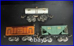 Lionel Pre War 808 Accessory Set 808 Lumbar Coal Oil Box Cattle Caboose Cars VTG