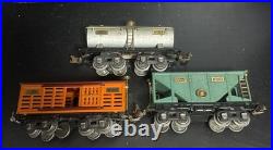 Lionel Pre War 808 Accessory Set 808 Lumbar Coal Oil Box Cattle Caboose Cars VTG