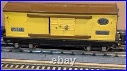 Lionel Pre-War Freight Cars #813 cream and Maroon and #814 Automobile Car