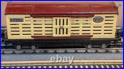 Lionel Pre-War Freight Cars #813 cream and Maroon and #814 Automobile Car