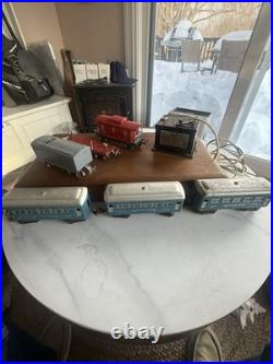 Lionel Pre-War O Gauge Pullman Passenger Car #609, Caboose #657 & 2 Freight Cars