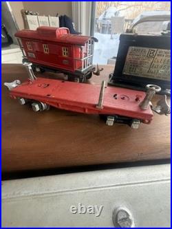 Lionel Pre-War O Gauge Pullman Passenger Car #609, Caboose #657 & 2 Freight Cars