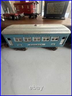 Lionel Pre-War O Gauge Pullman Passenger Car #609, Caboose #657 & 2 Freight Cars
