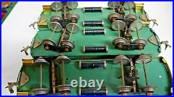 Lionel= Pre- War Standard Gage # 332-339-341 Two Tone Green Pass Cars Nice