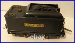 Lionel Pre-War Standard Gauge 385E Steam Engine and Tender Gunmetal and Copper