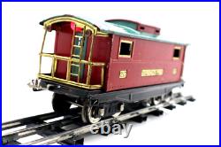 Lionel Pre War Standard, No. 217, Lionel Red & Peacock Illuminated Caboose C7 EX