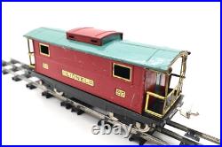 Lionel Pre War Standard, No. 217, Lionel Red & Peacock Illuminated Caboose C7 EX