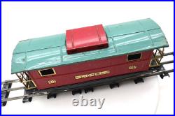Lionel Pre War Standard, No. 217, Lionel Red & Peacock Illuminated Caboose C7 EX