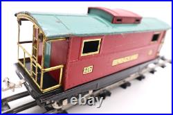 Lionel Pre War Standard, No. 217, Lionel Red & Peacock Illuminated Caboose C7 EX
