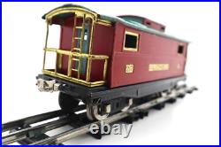 Lionel Pre War Standard, No. 217, Lionel Red & Peacock Illuminated Caboose C7 EX