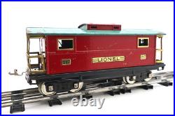 Lionel Pre War Standard, No. 217, Lionel Red & Peacock Illuminated Caboose C7 EX