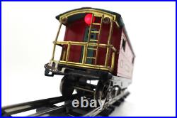 Lionel Pre War Standard, No. 217, Lionel Red & Peacock Illuminated Caboose C7 EX