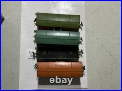 Lionel Pre-war O Gauge 4 freight cars cattle, refrig, gondola & box. Lot 2