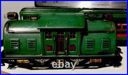 Lionel Prewar 10E Elec Locomotive With Num 339 Pass Car And 341 Obser Car O Gge