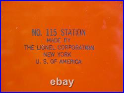 Lionel Prewar 115 Operating Passenger Station Vg+ Orig. Condition