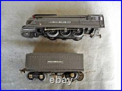 Lionel Prewar 1668E Torpedo Locomotive 2-6-2 & 1689w Tender Grey 027 with boxes