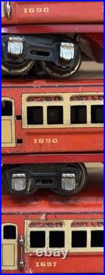 Lionel Prewar 1689E Steam Passenger Train Set with Track Untested