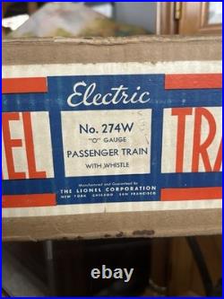 Lionel Prewar 1935 274W Passenger Set Box Only 1Year Only! Scarce (Traindadddy)