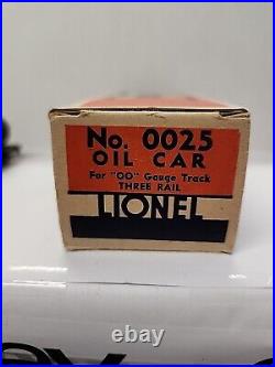 Lionel Prewar 1939 00 Gauge Rail Shell Oil Car 0025. Sepx 8126