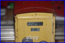 Lionel Prewar 219 Operating Crane Yellow, Red, and Black base