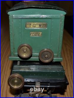 Lionel Prewar 219 Standard Gauge Green Crane Car Nice