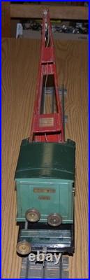 Lionel Prewar 219 Standard Gauge Green Crane Car Nice