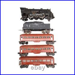 Lionel Prewar 224E Locomotive 2224W Tender 2642 2643 Passenger Cars Train Set