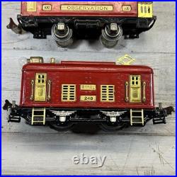Lionel Prewar 248 Locomotive O Gauge 629 630 Passenger Train Set