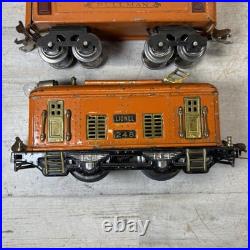 Lionel Prewar 248 O Gauge Orange Electric Tin Loco 603 604 Passenger Set 1920s