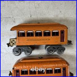 Lionel Prewar 248 O Gauge Orange Electric Tin Loco 603 604 Passenger Set 1920s