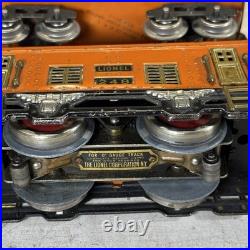 Lionel Prewar 248 O Gauge Orange Electric Tin Loco 603 604 Passenger Set 1920s