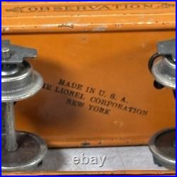 Lionel Prewar 248 O Gauge Orange Electric Tin Loco 603 604 Passenger Set 1920s