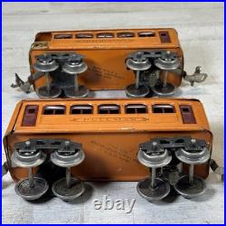 Lionel Prewar 248 O Gauge Orange Electric Tin Loco 603 604 Passenger Set 1920s