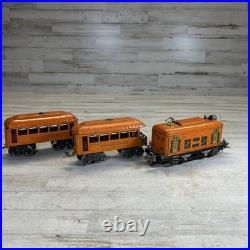 Lionel Prewar 248 O Gauge Orange Electric Tin Loco 603 604 Passenger Set 1920s