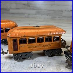 Lionel Prewar 248 O Gauge Orange Electric Tin Loco 603 604 Passenger Set 1920s