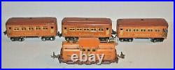 Lionel Prewar 250 Electric Loco & 3 Coaches 603,603,604 Cars O Gauge